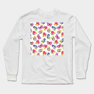 Butterfly White Long Sleeve T-Shirt